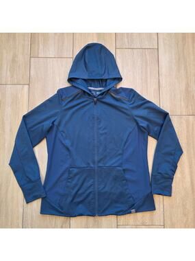 5.11 Tactical Hooded Jacket Womens L Blue Full Zip Performance Stretch